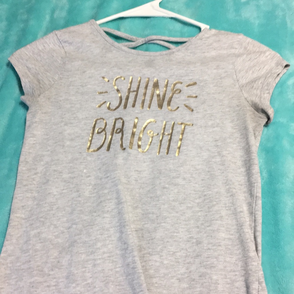 Gray Graphic tee.